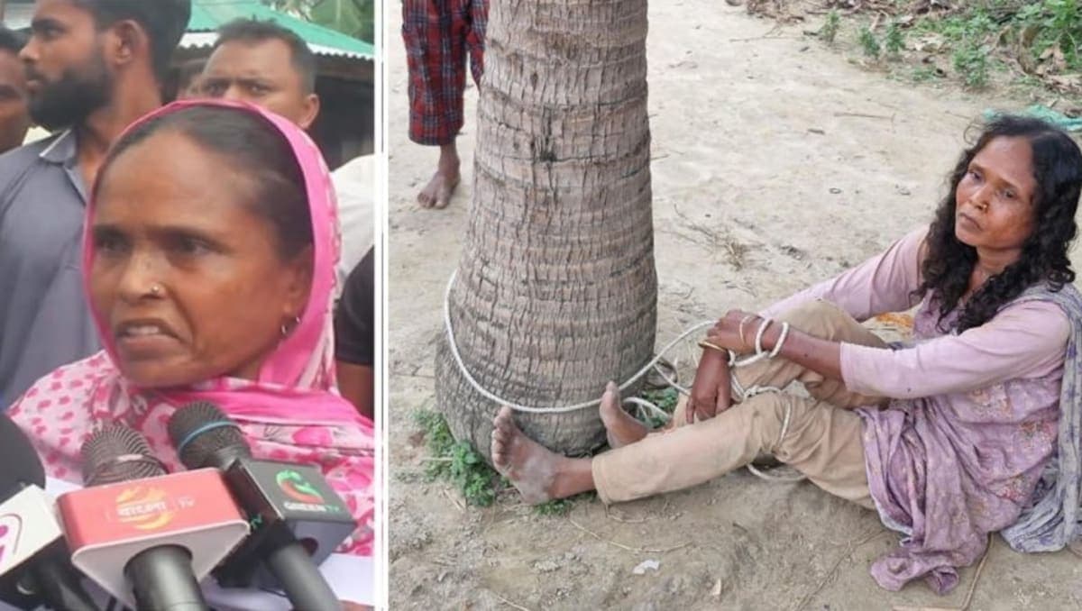 নওগাঁয় মানববন্ধনে বক্তব্য দেওয়ায় নারীকে গাছে বেঁধে নির্যাতন: উপজেলা বিএনপি নেতাসহ ৬ জনের বিরুদ্ধে মামলা